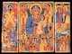 Ethiopia: Mary with the Christ child; Teaching the Apostles; The Crucifixion; Joseph and Nicodemus with the body of Christ; Christ Raising Adam and Eve; various Saints. Triptych in tempera, c. 17th-18th centuries