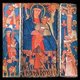 Ethiopia: Mary with the Christ child; The Entry of Christ into Jerusalem; The Crucifixion; Joseph and Nicodemus with the body of Christ; Christ Carrying the Cross; Flight into Egypt (left); Christ Raising Adam. Triptych in tempera, 17th century